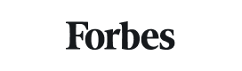 Een zwart-wit Forbes logo