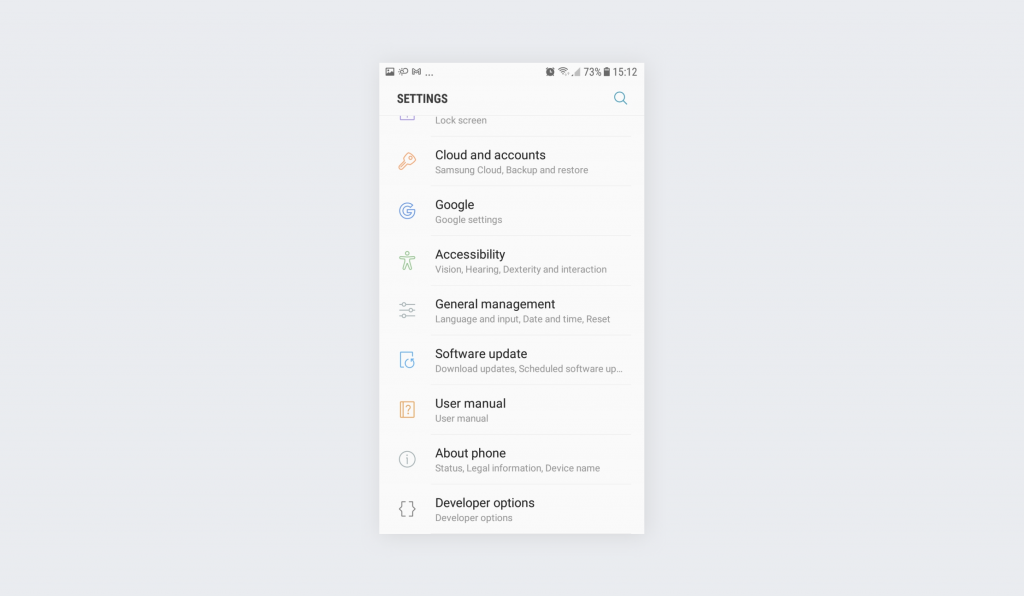 Fix hacked Android - Navigate to General management