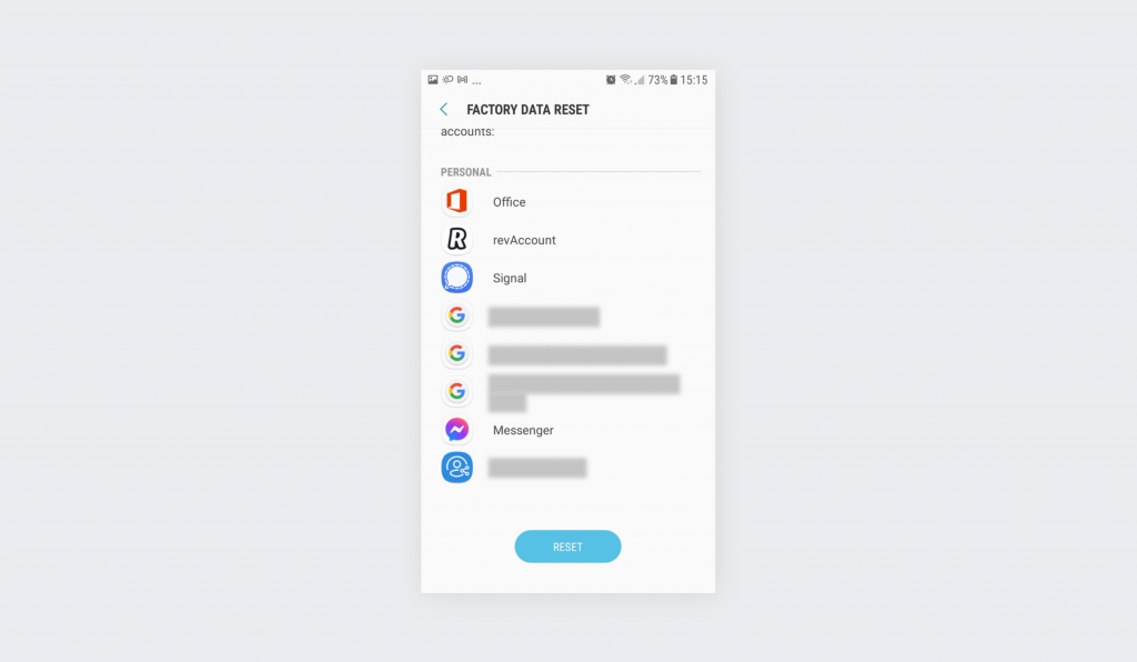 Fix hacked Android - Factory data reset